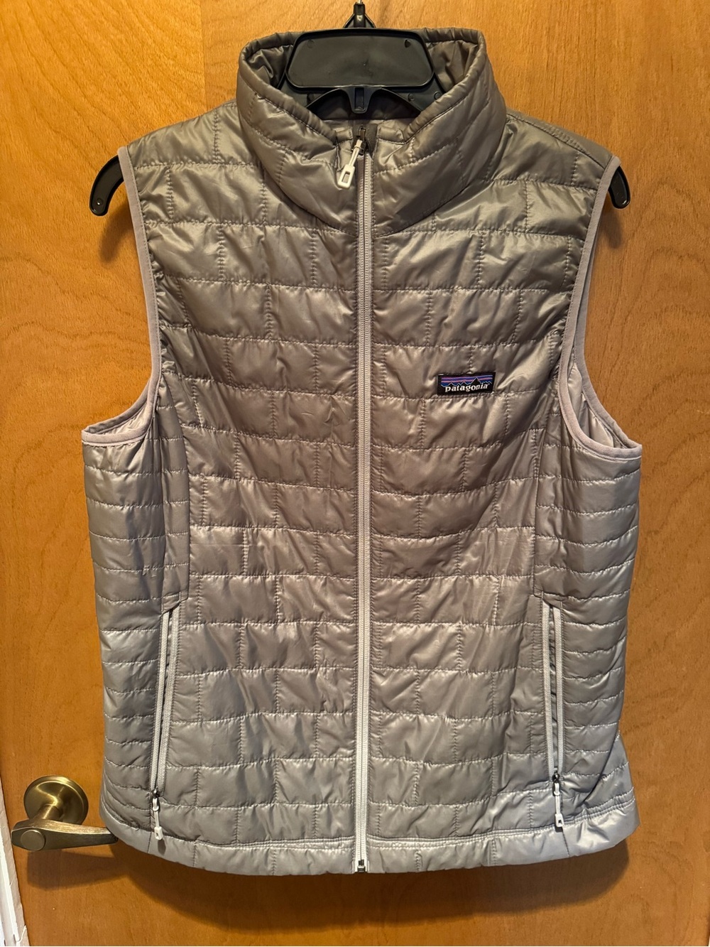 Patagonia Women's Nano Puff Gray/Silver Quilted Insulated Vest